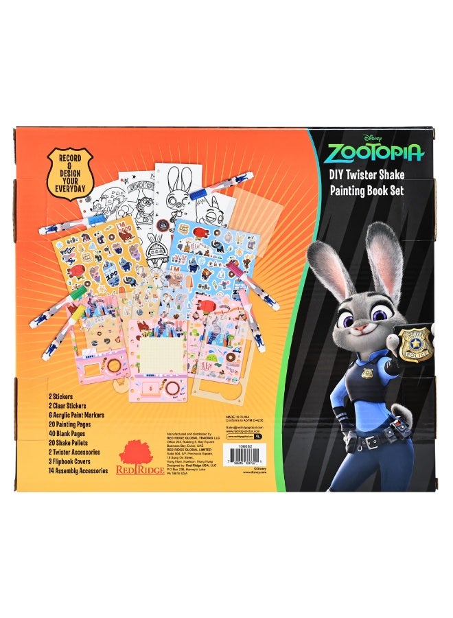 Disney Zootopia DIY Twister Shake Painting Book Set | Drawing, Coloring, Doodling | Art & Craft Kit | Creative Activity For Kids | Age 6+ - Image 3